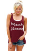 Sexy Wine Beach Please Tank Top